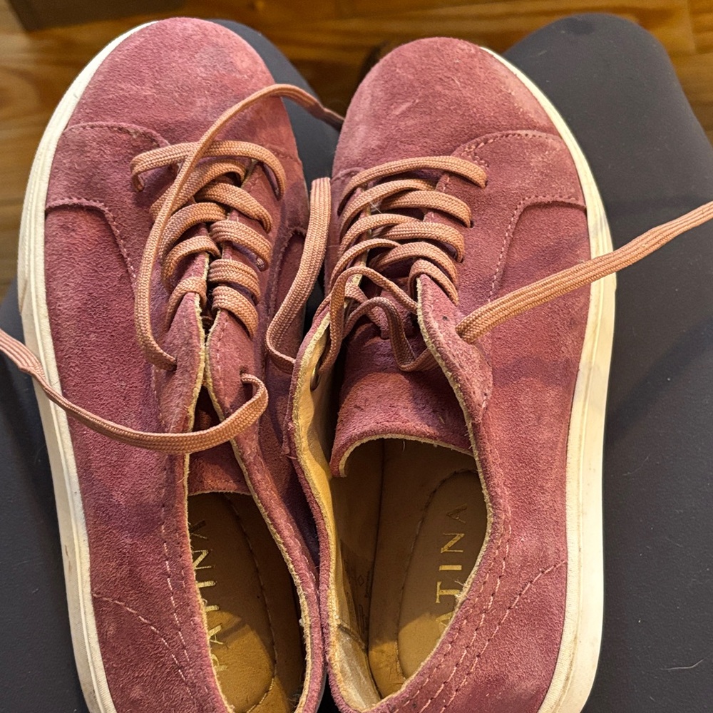 PATINA Women's Pink Suede Sneakers